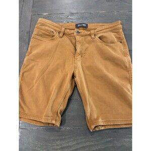 DU/ER No Sweat Slim Fit Shorts Mens 34 Tobacco Brown Performance Gusset Crotch